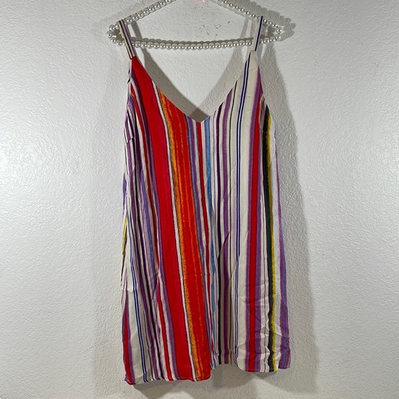 FOREVER 21 Contemporary Stripe Dress NWT Sleeveless Strappy Size Small - Picture 1 of 8